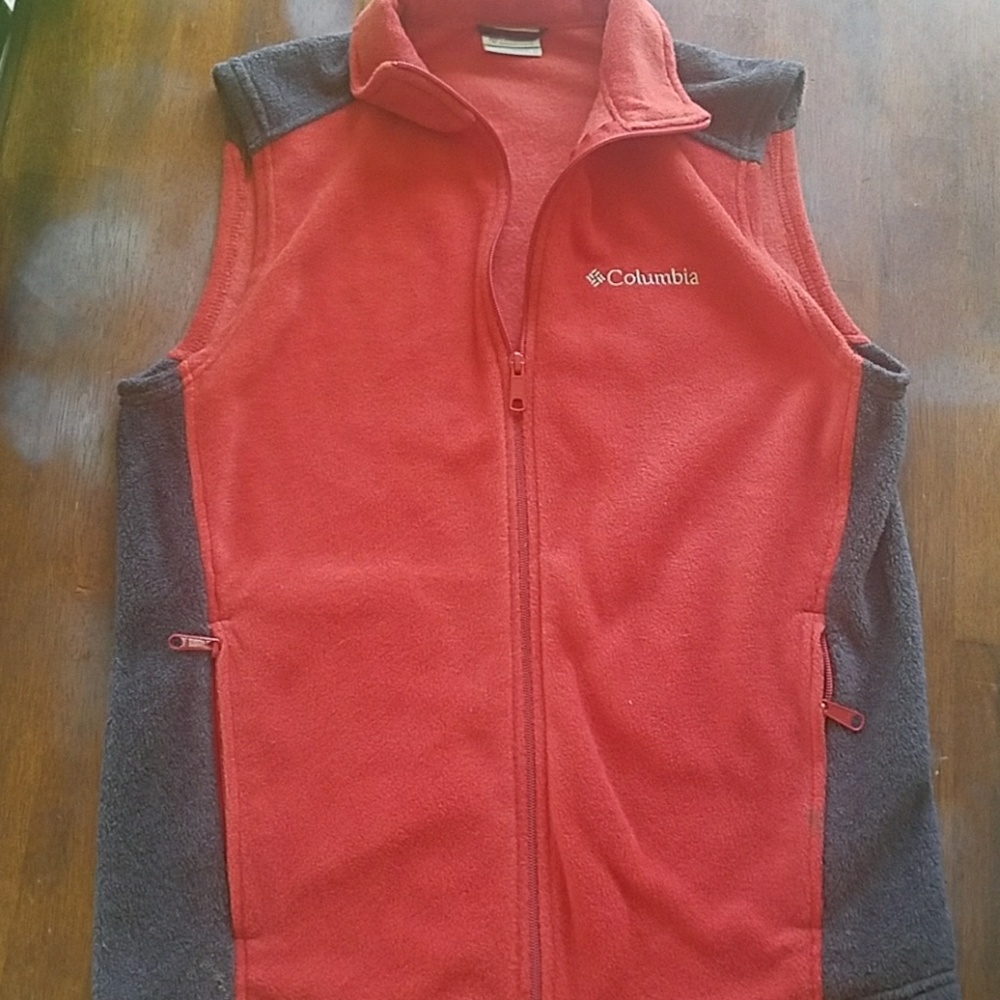 Columbia orange and gray vest